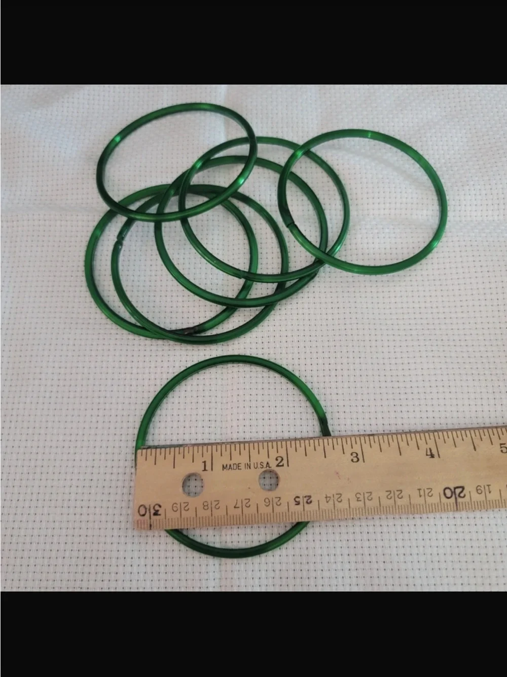 Source Unknown Shiny Green Stackable Bangle Bracelet Set